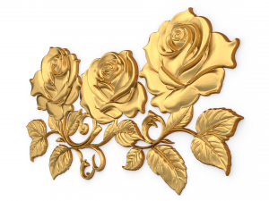 Mural classic flowers decor ornament 03 3D Модель