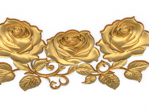 Mural classic flowers decor ornament 03 3D Модель