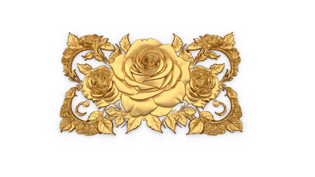 Mural classic flowers decor ornament 04 3Dモデル .c4d .max .obj .3ds .fbx .stl .blend 