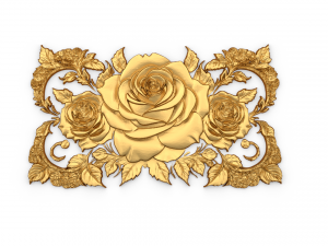 Mural classic flowers decor ornament 04 3D 모델