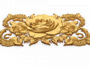 Mural classic flowers decor ornament 04 3Dモデル