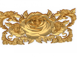 Mural classic flowers decor ornament 04 3Dモデル