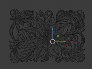 Mural classic flowers decor ornament 05 Modelo 3D