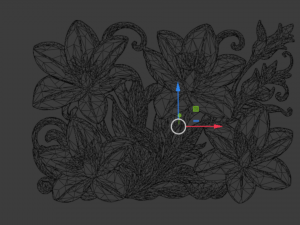 Mural classic flowers decor ornament 06 Modello 3D