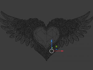 Wings Printable carved decor 06 3D 모델