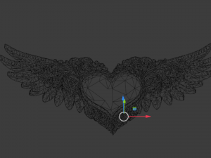 Wings Printable carved decor 06 3D 모델