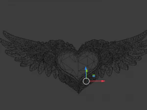 Wings Printable carved decor 06 3D Model