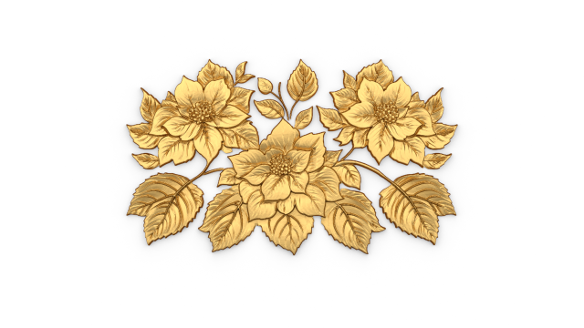 Mural classic flowers decor ornament 07 3D 모델 .c4d .max .obj .3ds .fbx .stl .blend 
