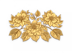 Mural classic flowers decor ornament 07 3D 모델