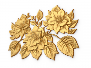 Mural classic flowers decor ornament 07 3D 모델