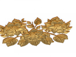 Mural classic flowers decor ornament 07 3D 모델