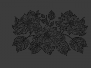 Mural classic flowers decor ornament 07 3D 모델