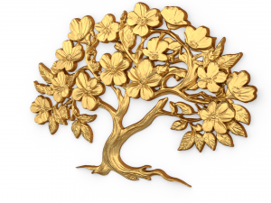 Mural tree decor set ornament 03 3Dモデル