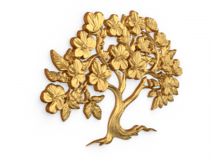 Mural tree decor set ornament 03 3Dモデル