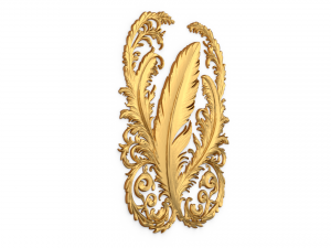 Feather decor set wall mural 07 Modelo 3D