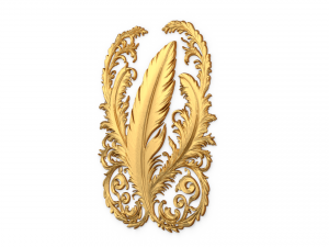 Feather decor set wall mural 07 Modelo 3D
