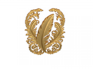 Feather decor set wall mural 07 Modelo 3D