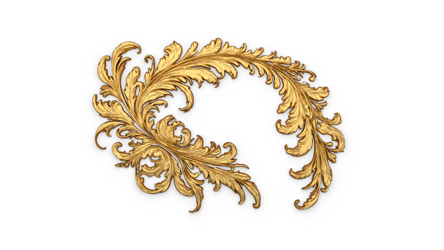 Feather decor set wall mural 08 3D Model .c4d .max .obj .3ds .fbx .stl .blend