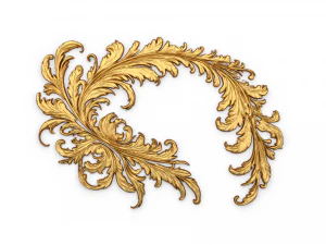 Feather decor set wall mural 08 3D Model