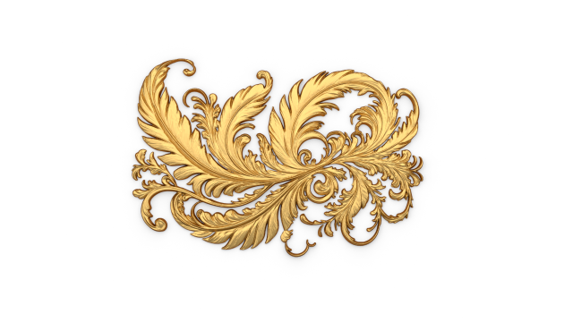 Feather decor set wall mural 09 Modello 3D .c4d .max .obj .3ds .fbx .stl .blend 