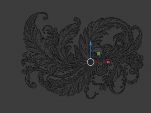 Feather decor set wall mural 09 Modello 3D