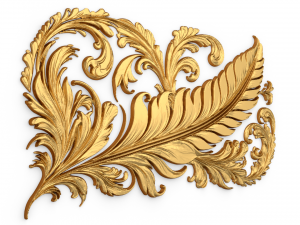 Feather decor set wall mural 10 3Dモデル