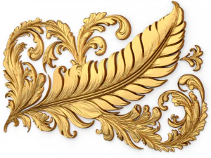 Feather decor set wall mural 10 3D Model