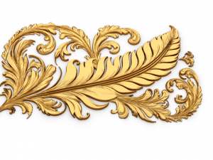 Feather decor set wall mural 10 3Dモデル