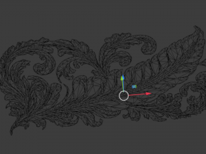 Feather decor set wall mural 10 3Dモデル