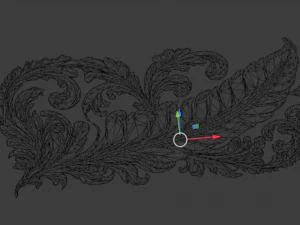 Feather decor set wall mural 10 3D Model