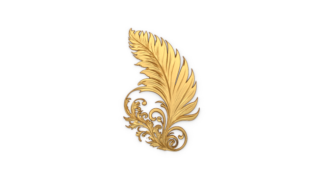 Feather decor set wall panel 10 3D-Modell .c4d .max .obj .3ds .fbx .stl .blend 