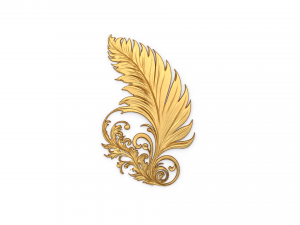 Feather decor set wall panel 10 3D 모델