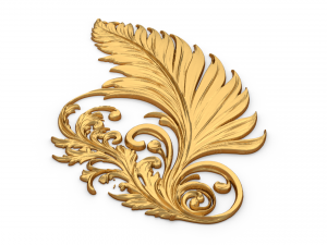 Feather decor set wall panel 10 3D-Modell