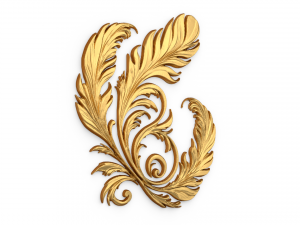 Feather decor set wall panel 11 Modelo 3D