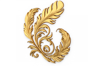 Feather decor set wall panel 11 Modelo 3D