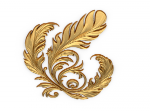 Feather decor set wall panel 11 Modelo 3D