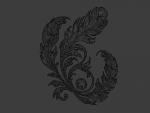 Feather decor set wall panel 11 Modelo 3D