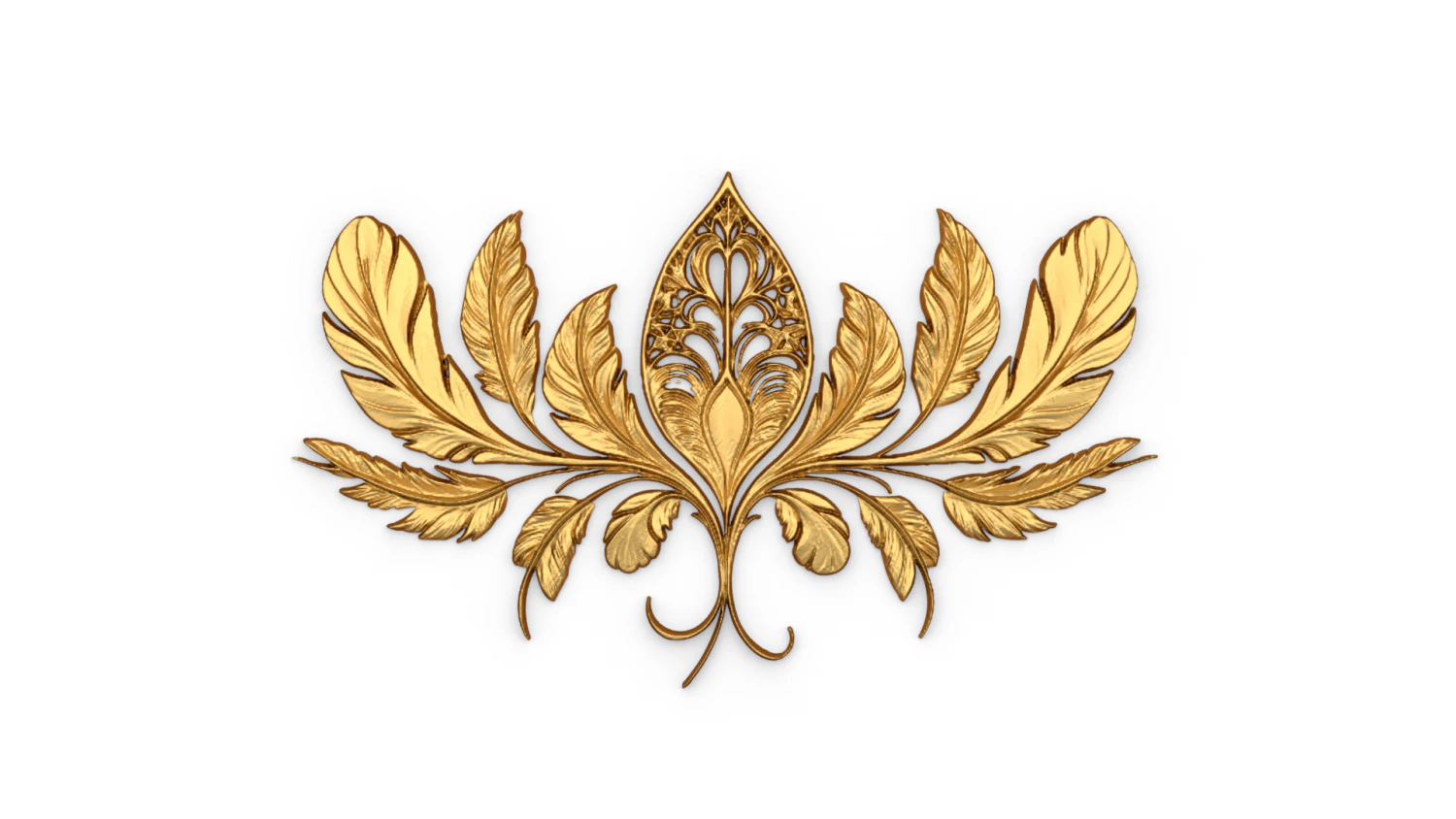 Feather decor set wall panel 12 3D Model .c4d .max .obj .3ds .fbx .stl .blend