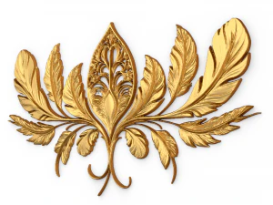 Feather decor set wall panel 12 3D Model