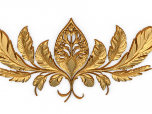 Feather decor set wall panel 12 3D-Modell