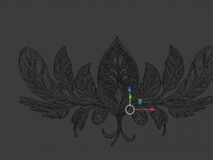 Feather decor set wall panel 12 3D-Modell