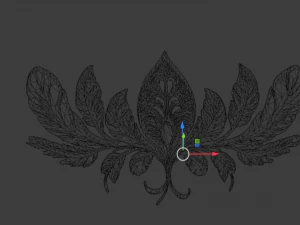 Feather decor set wall panel 12 3D Model