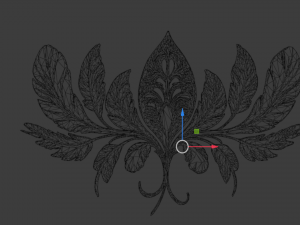 Feather decor set wall panel 12 3D-Modell
