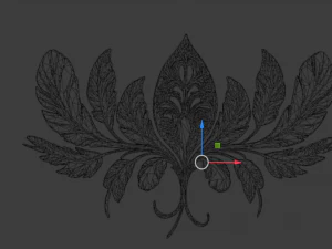 Feather decor set wall panel 12 3D Model