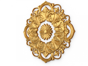 Rosette decorative ceiling medallion 02 3D Model