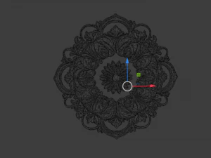 Rosette decorative ceiling medallion 02 3D Model