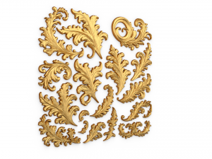 Acanthus Leaves Collection-01 3D Model