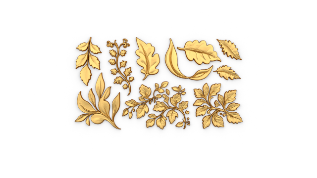Acanthus Leaves Collection-02 3D Model .c4d .max .obj .3ds .fbx .stl .blend 