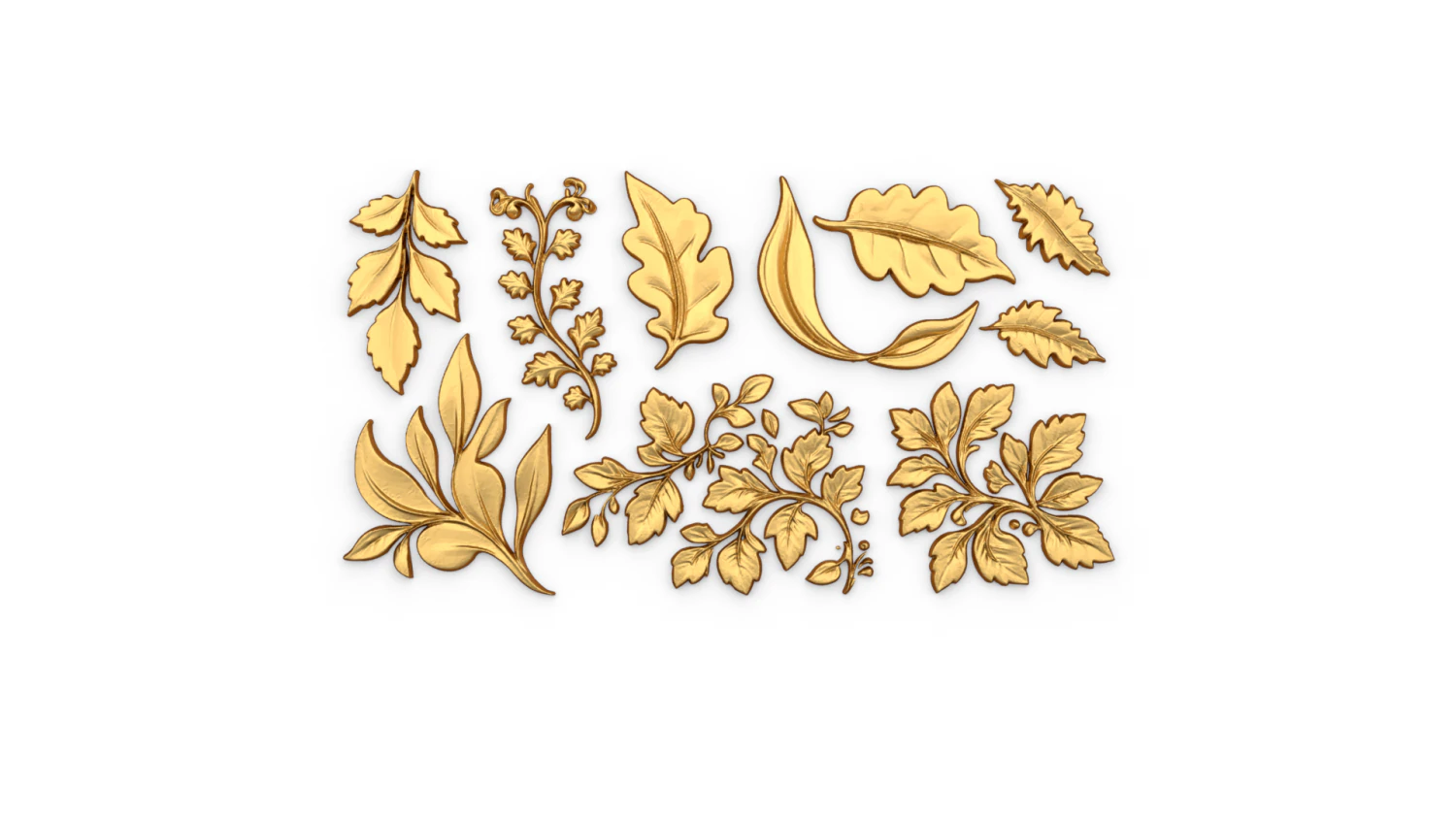 Acanthus Leaves Collection-02 3D Model .c4d .max .obj .3ds .fbx .stl .blend 