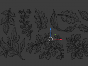 Acanthus Leaves Collection-02 3D Model